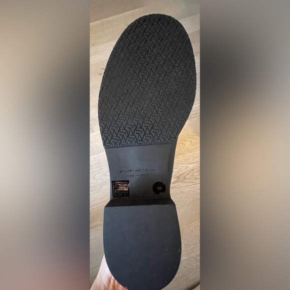 Stuart Weitzman 5050 Bold Logo Boot, black leather, size 9 - Picture 7 of 7